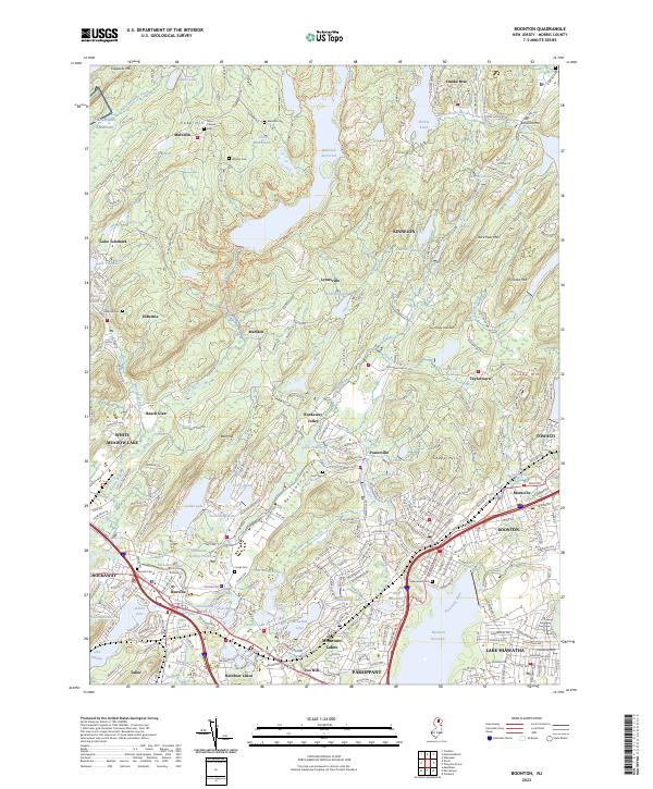 US Topo 7.5-minute map for Boonton NJ