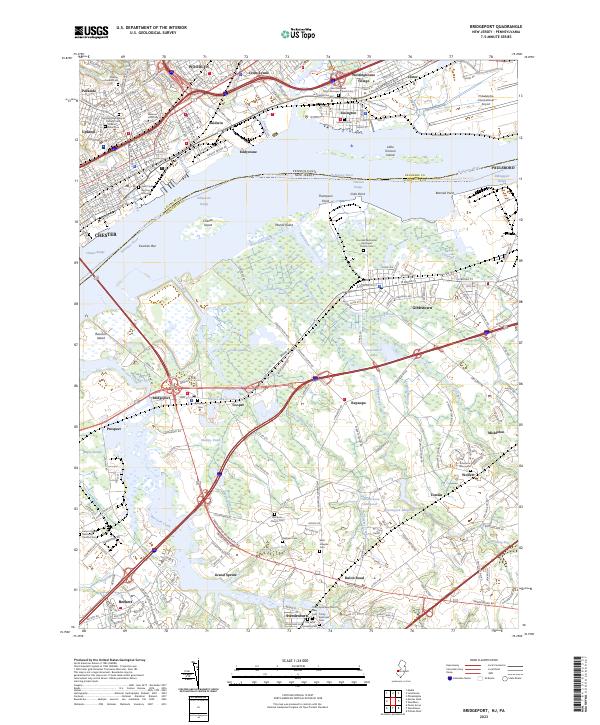 US Topo 7.5-minute map for Bridgeport NJPA