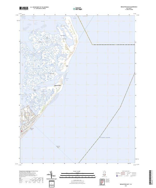 US Topo 7.5-minute map for Brigantine Inlet NJ