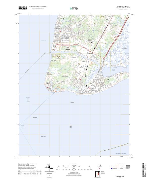 US Topo 7.5-minute map for Cape May NJ