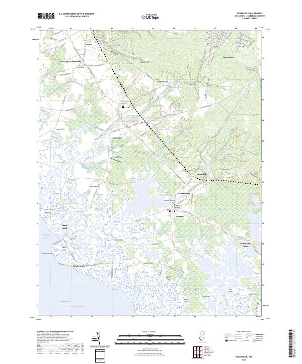 US Topo 7.5-minute map for Cedarville NJ