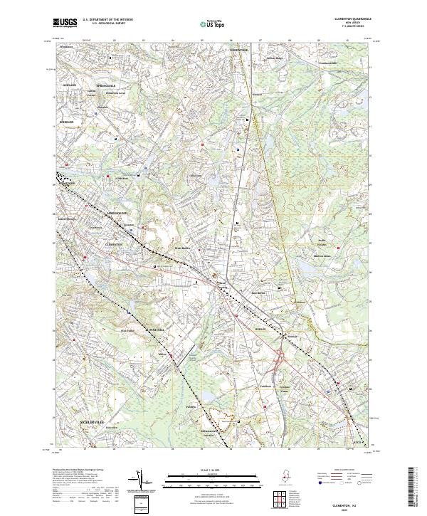 US Topo 7.5-minute map for Clementon NJ