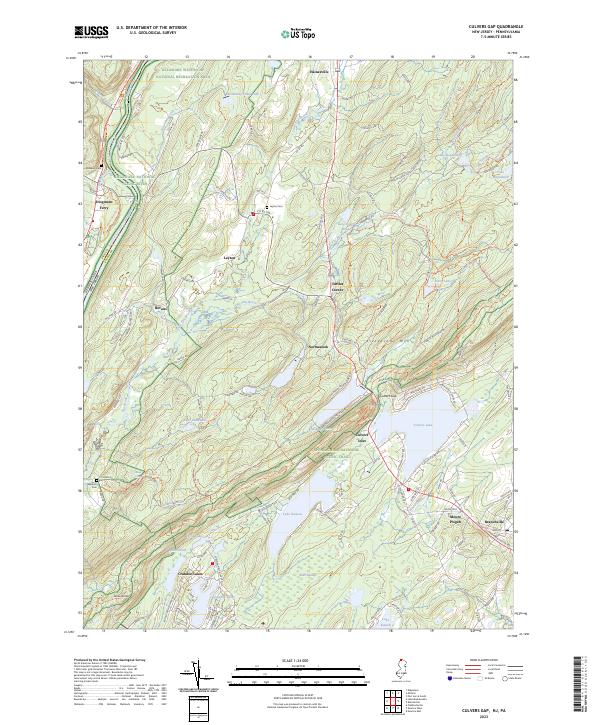 US Topo 7.5-minute map for Culvers Gap NJPA