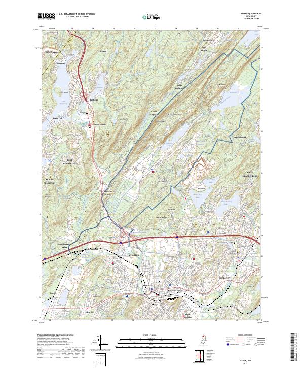 US Topo 7.5-minute map for Dover NJ