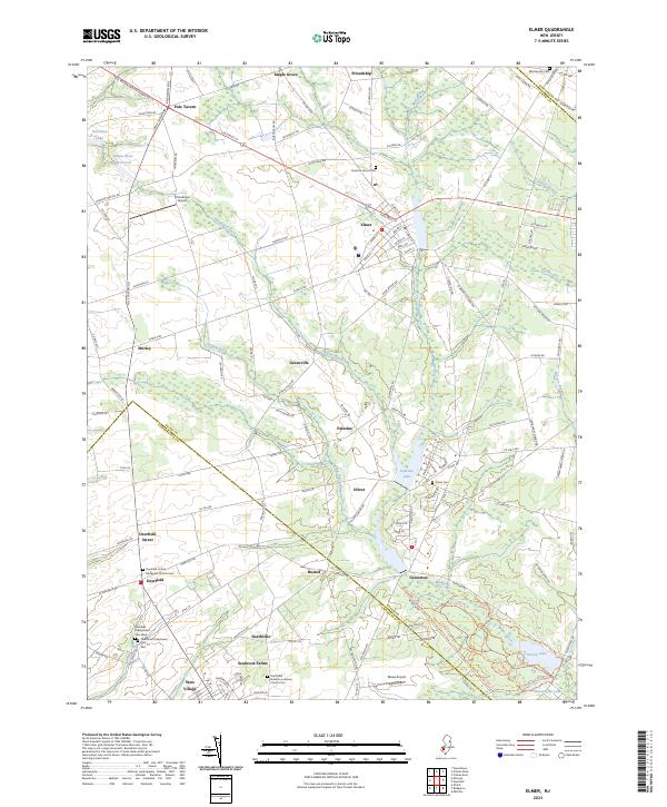 US Topo 7.5-minute map for Elmer NJ