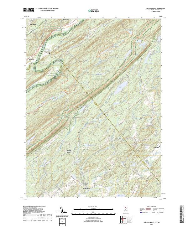 US Topo 7.5-minute map for Flatbrookville NJPA