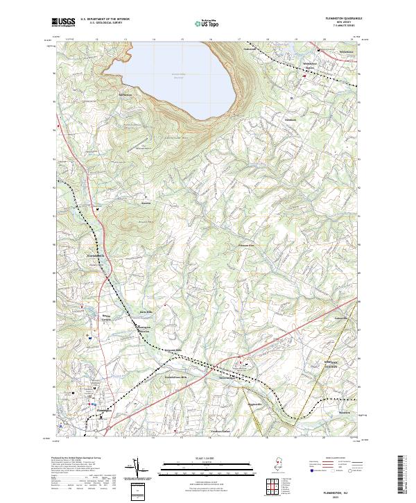 US Topo 7.5-minute map for Flemington NJ