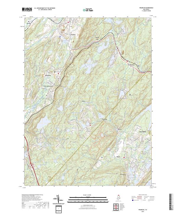 US Topo 7.5-minute map for Franklin NJ