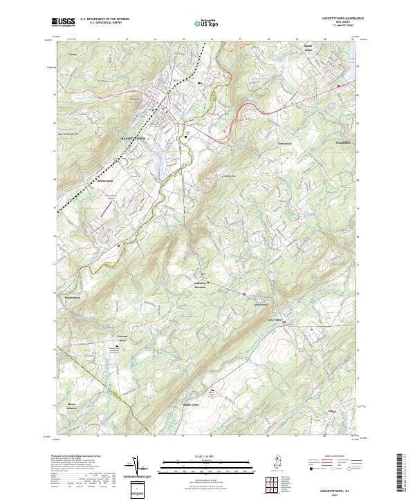 US Topo 7.5-minute map for Hackettstown NJ