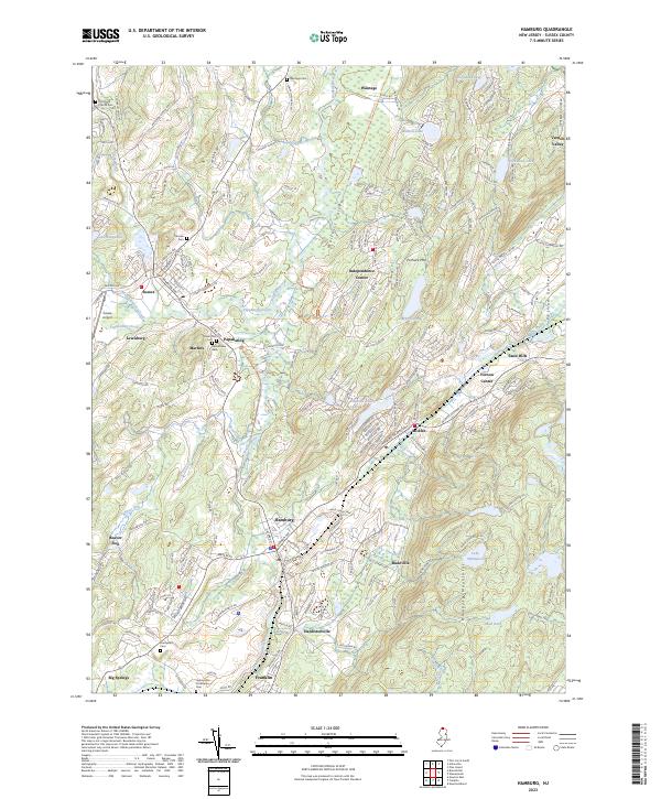 US Topo 7.5-minute map for Hamburg NJ