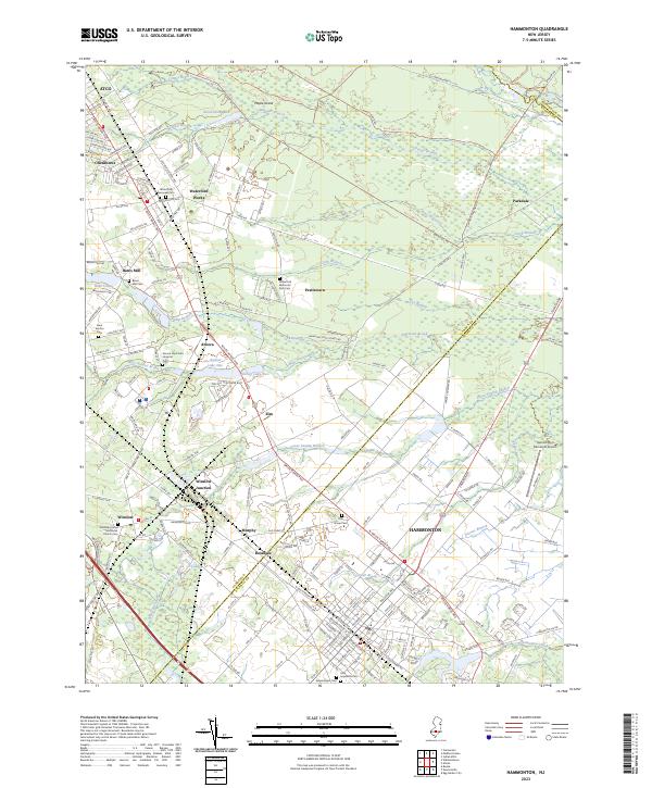 US Topo 7.5-minute map for Hammonton NJ