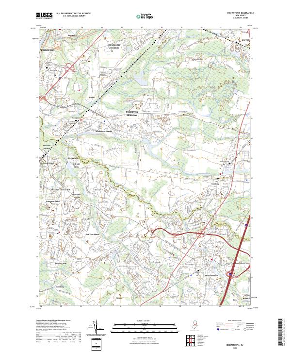 US Topo 7.5-minute map for Hightstown NJ