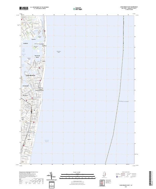 US Topo 7.5-minute map for Long Branch East NJ