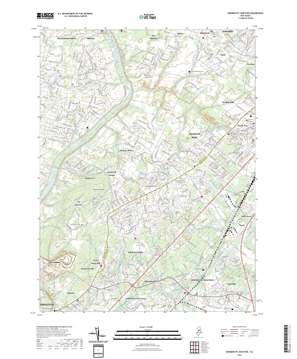 US Topo 7.5-minute map for Monmouth Junction NJ