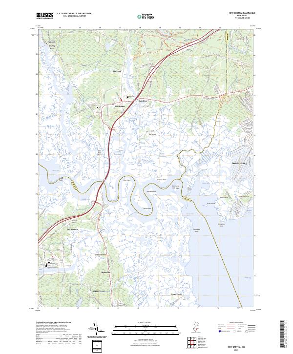 US Topo 7.5-minute map for New Gretna NJ