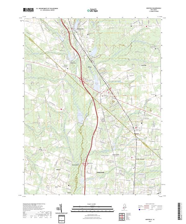 US Topo 7.5-minute map for Newfield NJ