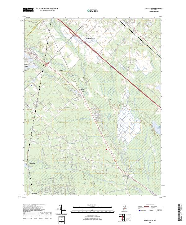 US Topo 7.5-minute map for Newtonville NJ