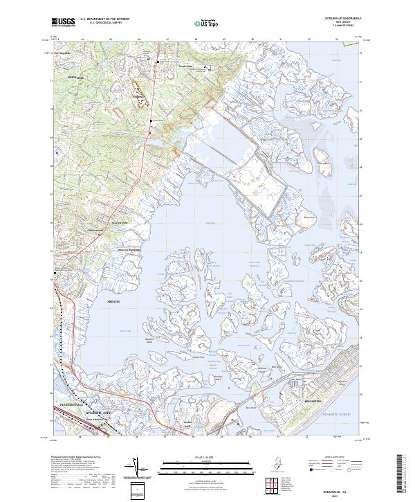 US Topo 7.5-minute map for Oceanville NJ