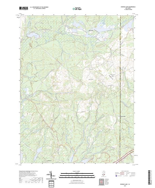 US Topo 7.5-minute map for Oswego Lake NJ