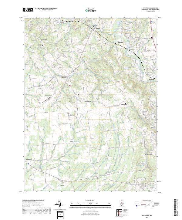 US Topo 7.5-minute map for Pittstown NJ