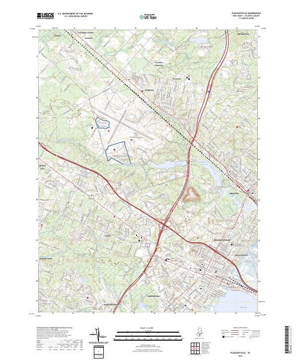 US Topo 7.5-minute map for Pleasantville NJ