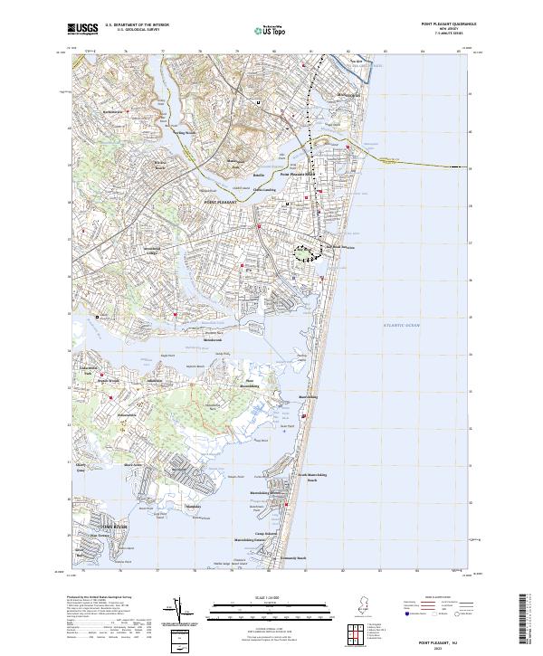 US Topo 7.5-minute map for Point Pleasant NJ