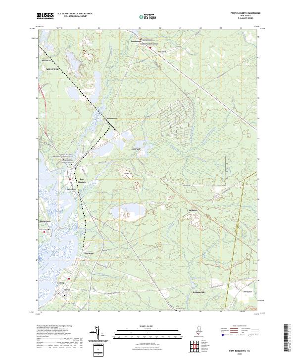 US Topo 7.5-minute map for Port Elizabeth NJ