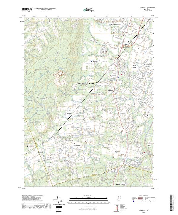 US Topo 7.5-minute map for Rocky Hill NJ