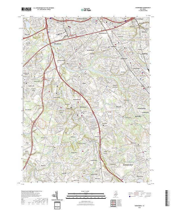 US Topo 7.5-minute map for Runnemede NJ