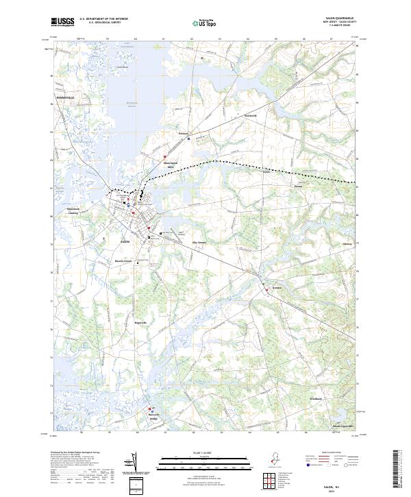 US Topo 7.5-minute map for Salem NJ