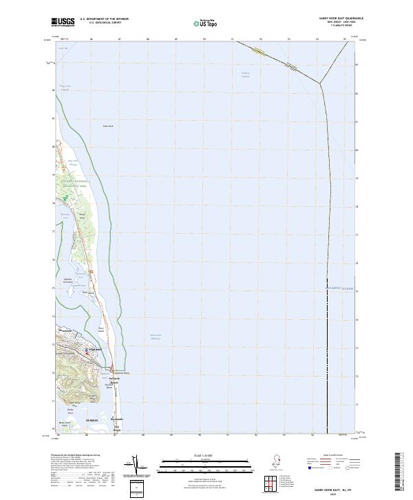 US Topo 7.5-minute map for Sandy Hook East NJNY