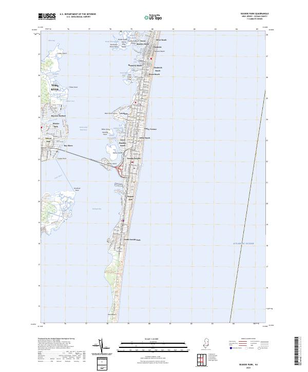 US Topo 7.5-minute map for Seaside Park NJ