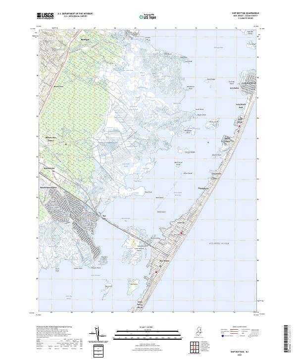 US Topo 7.5-minute map for Ship Bottom NJ