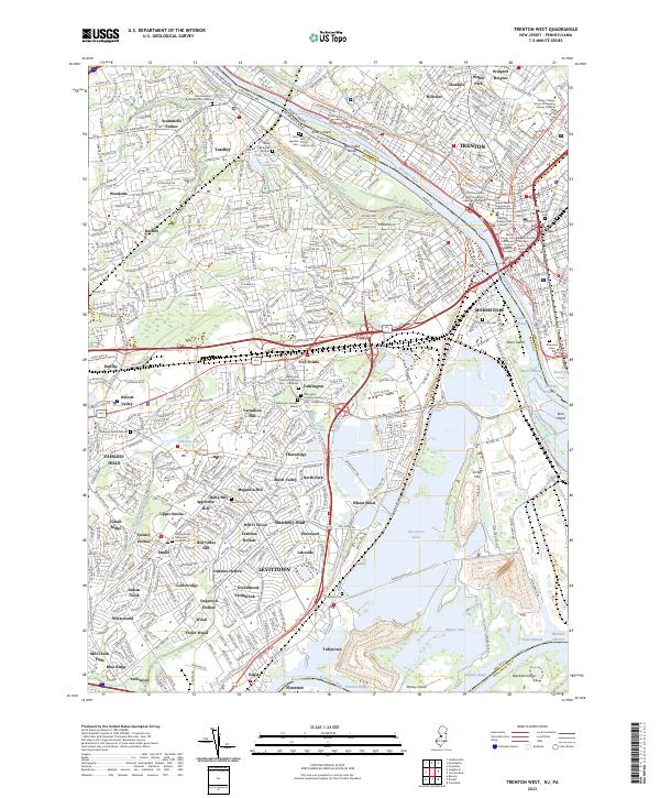 US Topo 7.5-minute map for Trenton West NJPA