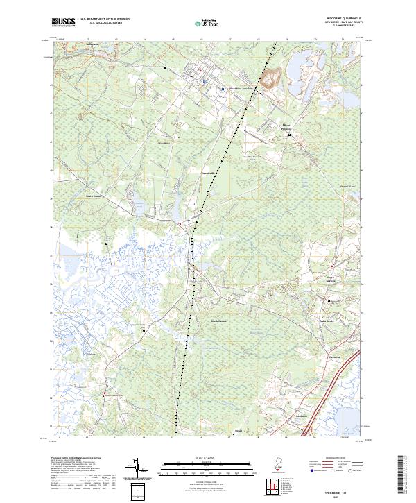 US Topo 7.5-minute map for Woodbine NJ