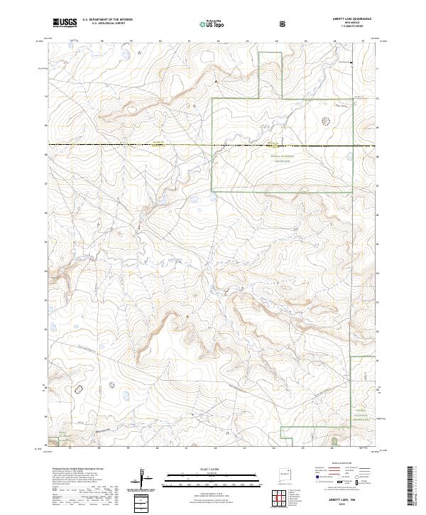 US Topo 7.5-minute map for Abbott Lake NM