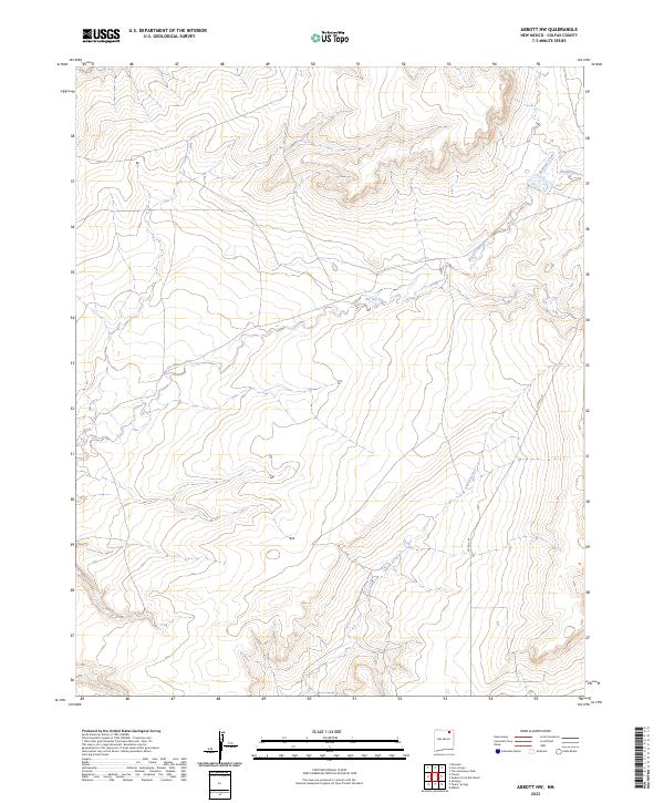 US Topo 7.5-minute map for Abbott NW NM