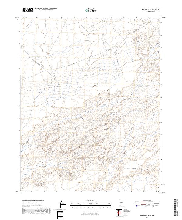 US Topo 7.5-minute map for Alamo Mesa West NM