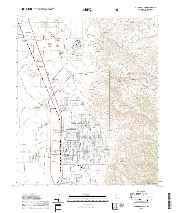 US Topo 7.5-minute map for Alamogordo North NM