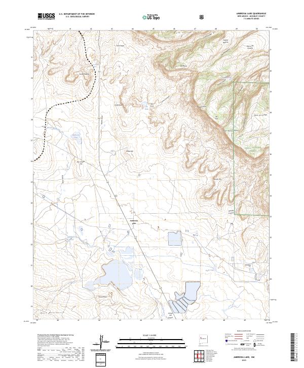 US Topo 7.5-minute map for Ambrosia Lake NM