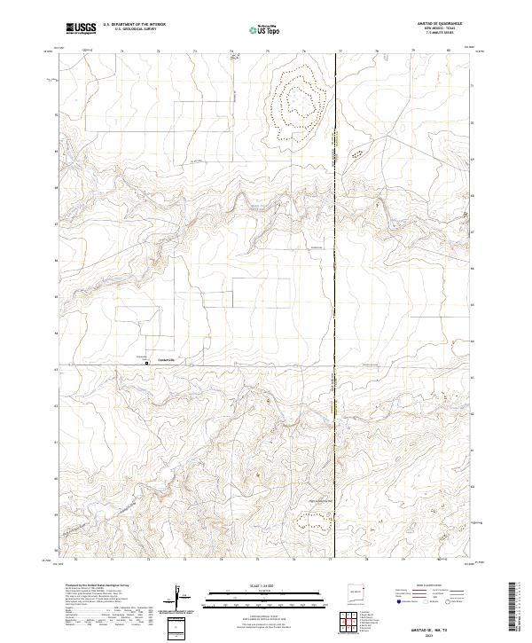 US Topo 7.5-minute map for Amistad SE NMTX