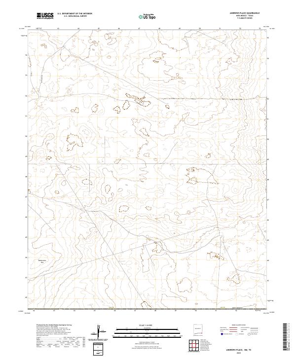 US Topo 7.5-minute map for Andrews Place NMTX