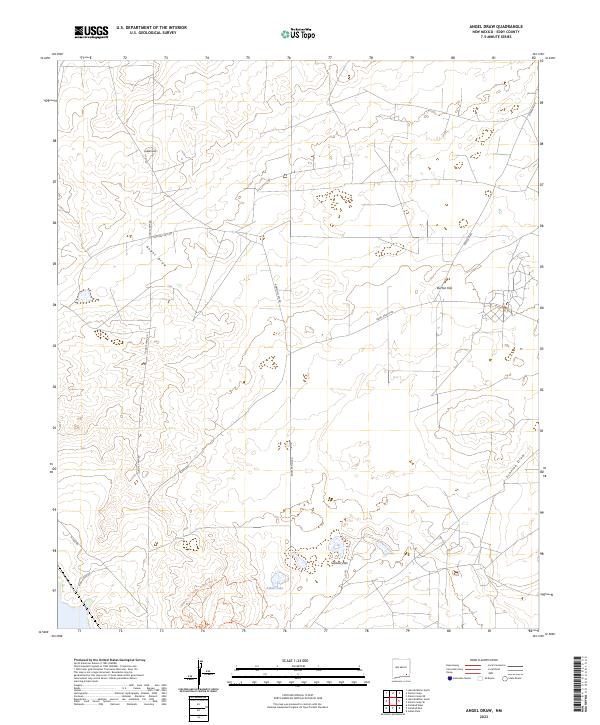 US Topo 7.5-minute map for Angel Draw NM