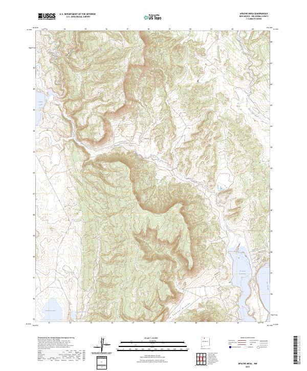 US Topo 7.5-minute map for Apache Mesa NM