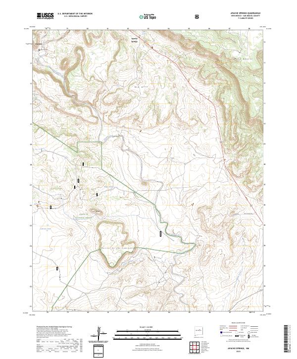 US Topo 7.5-minute map for Apache Springs NM