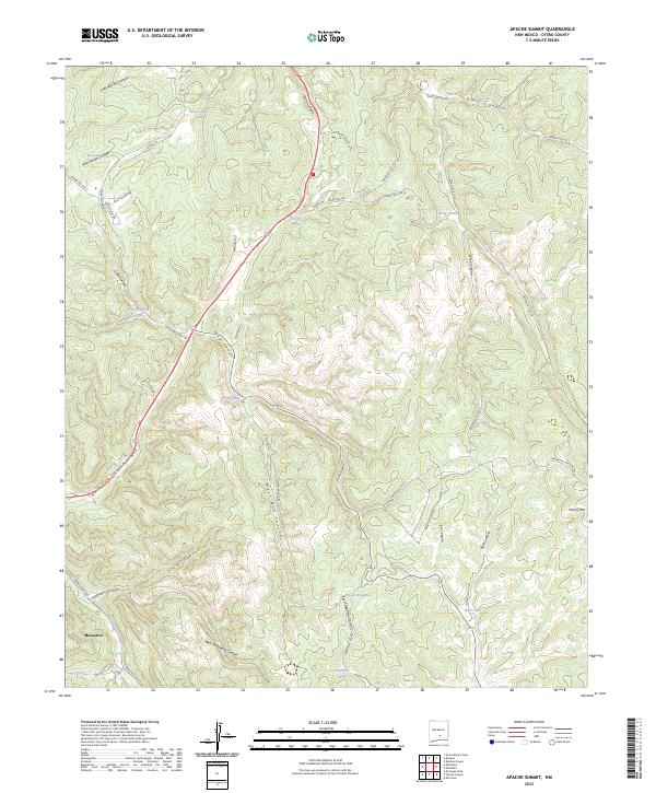 US Topo 7.5-minute map for Apache Summit NM