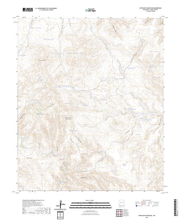 US Topo 7.5-minute map for Applegate Mountain NM