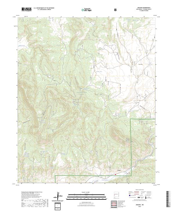 US Topo 7.5-minute map for Aragon NM