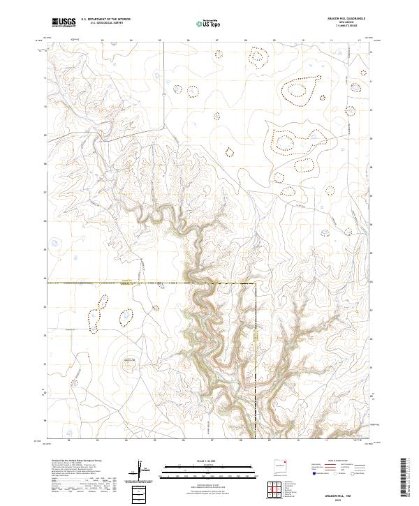 US Topo 7.5-minute map for Aragon Hill NM