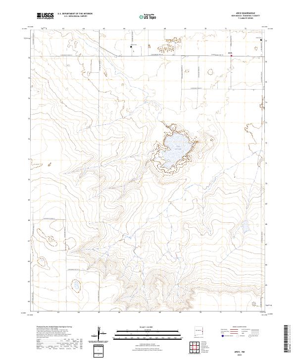 US Topo 7.5-minute map for Arch NM